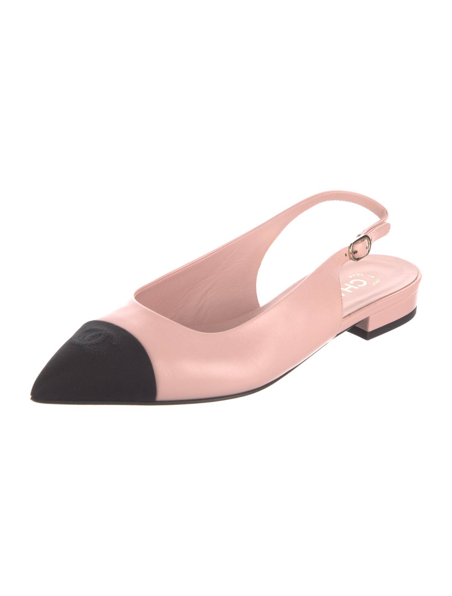 Chanel 2024 Interlocking CC Logo Slingback Flats