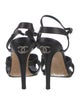 Chanel Interlocking CC Logo Leather Sandals