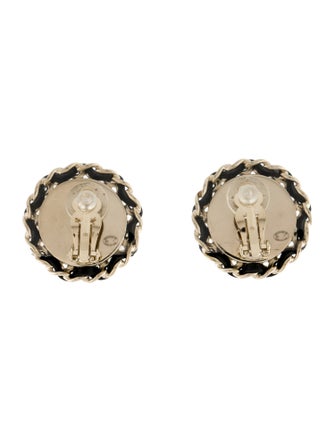 Chanel 2025 Leather & Denim CC Clip-On Earrings