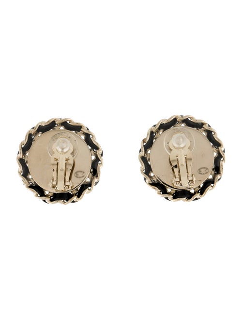 Chanel 2025 Leather & Denim CC Clip-On Earrings