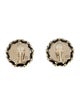 Chanel 2025 Leather & Denim CC Clip-On Earrings