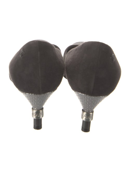 Chanel Interlocking CC Logo Suede Pumps