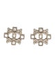 Chanel Strass CC Stud Earrings