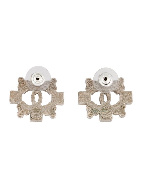 Chanel Strass CC Stud Earrings