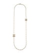 Chanel Faux Pearl CC Station Necklace