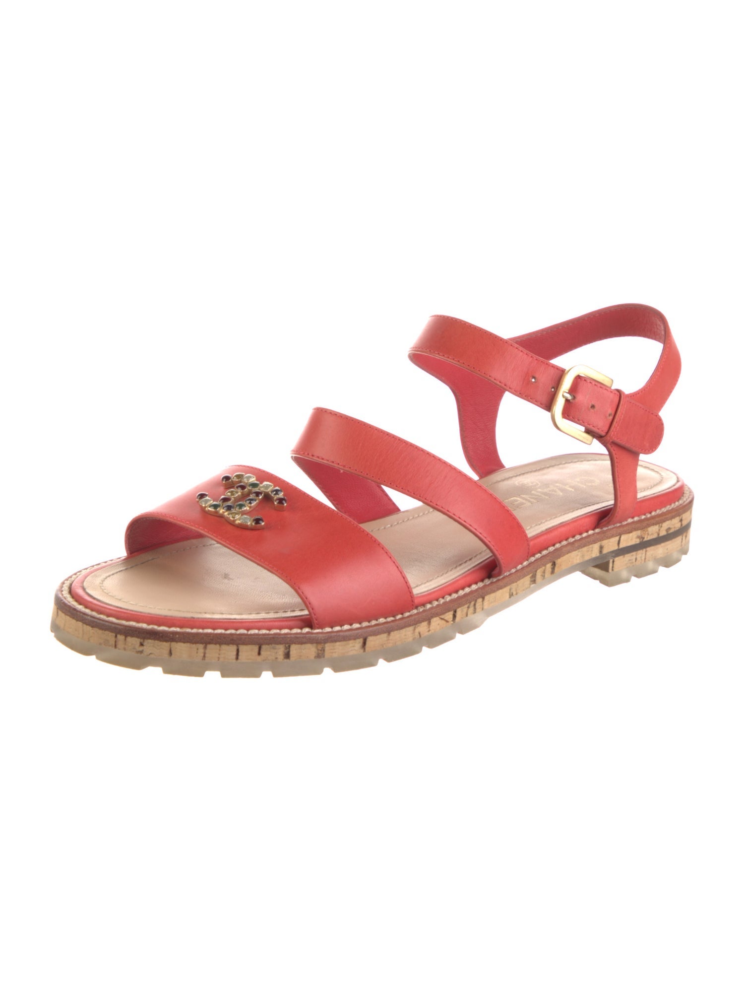 Chanel 2015 Interlocking CC Logo Gladiator Sandals