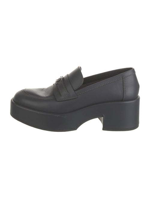 Chanel Interlocking CC Logo Leather Loafers