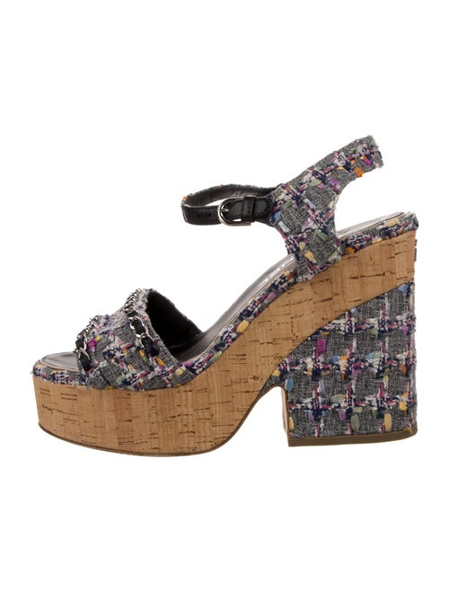 Chanel 2019 Interlocking CC Logo Slingback Sandals