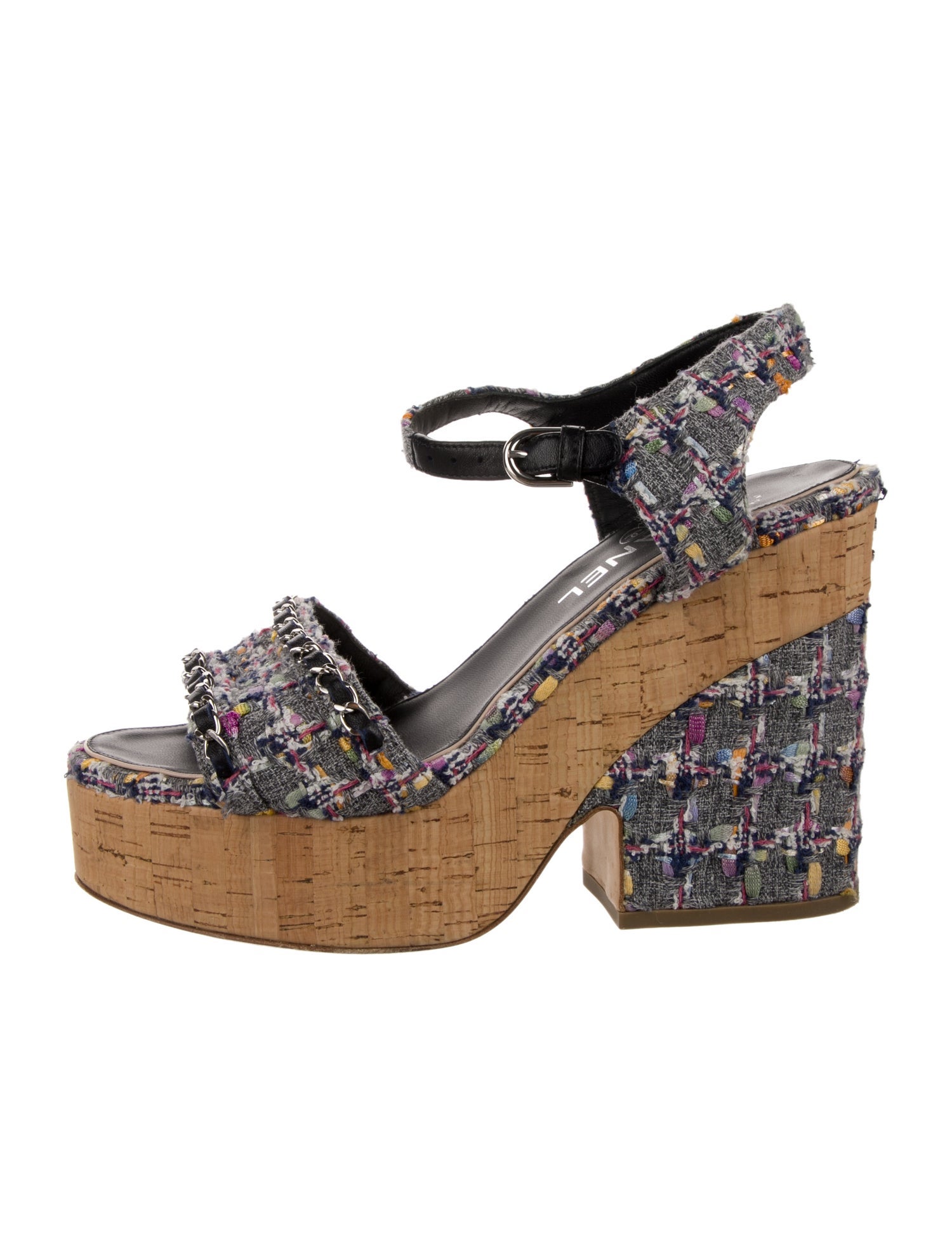 Chanel 2019 Interlocking CC Logo Slingback Sandals