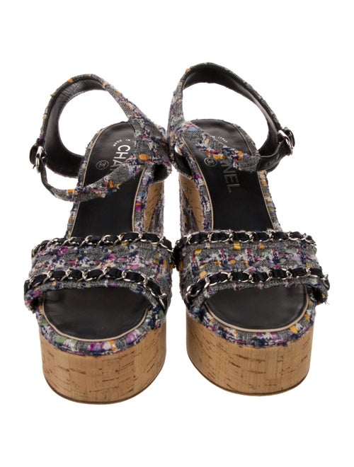 Chanel 2019 Interlocking CC Logo Slingback Sandals