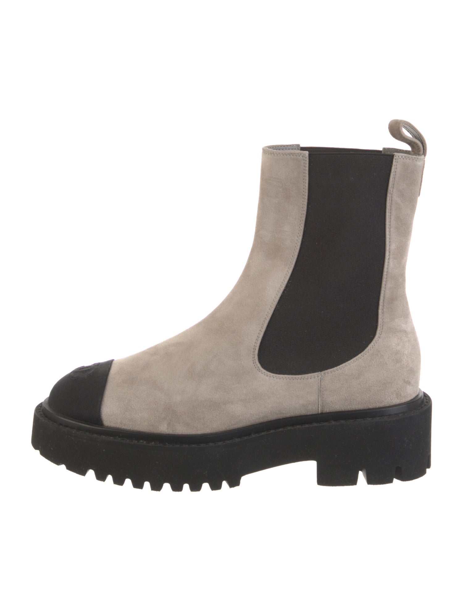 Chanel 2022 Interlocking CC Logo Chelsea Boots