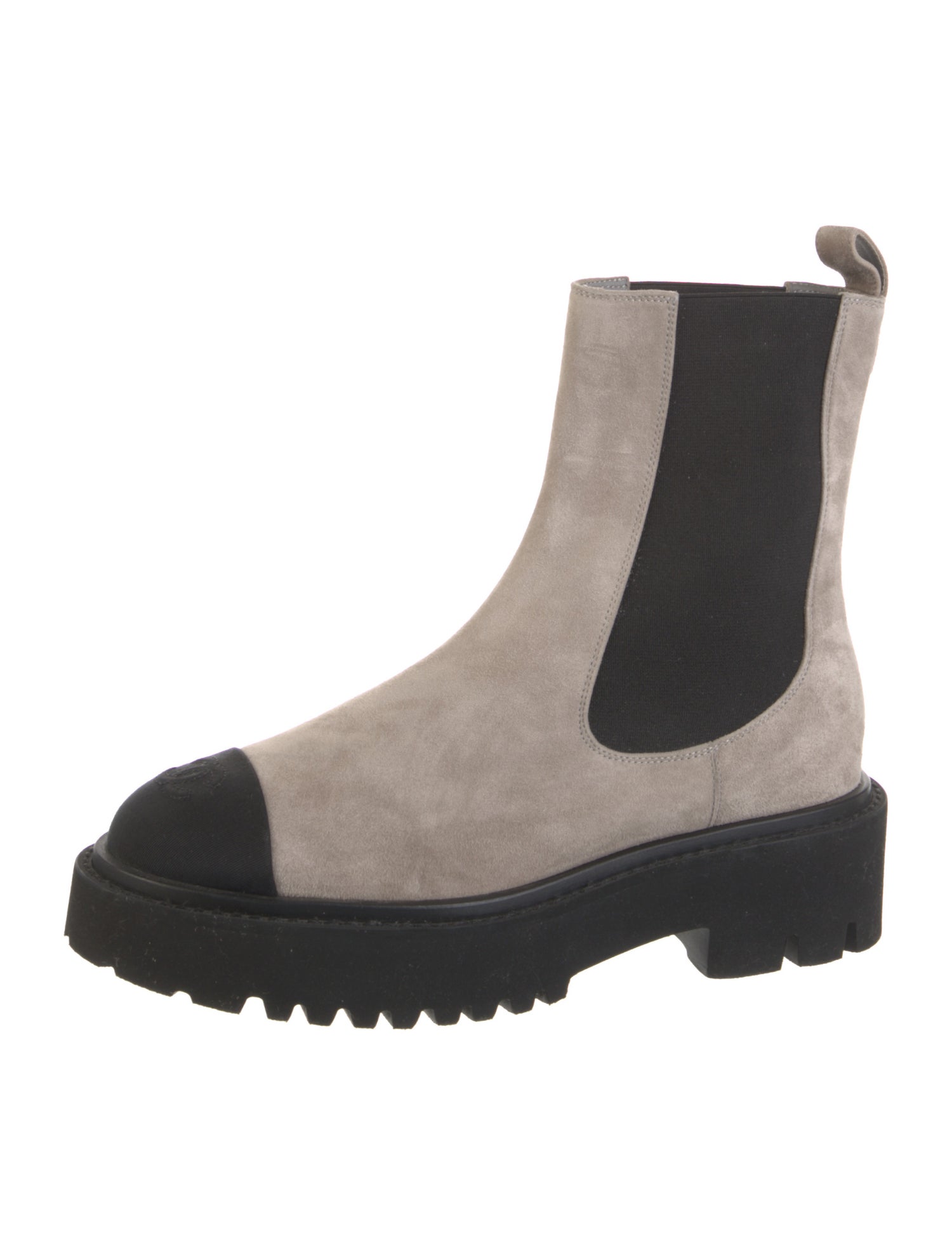 Chanel 2022 Interlocking CC Logo Chelsea Boots