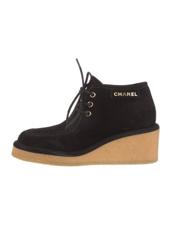 Chanel 2024 Interlocking CC Logo Lace-Up Boots