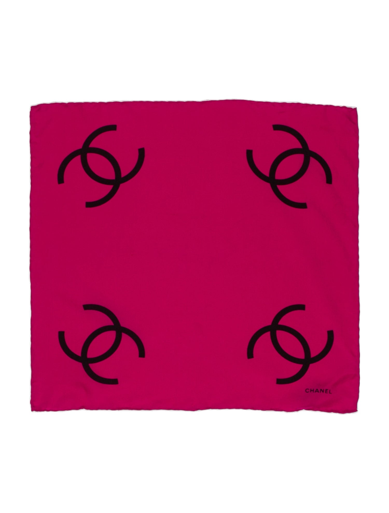Chanel Silk Interlocking CC Logo Scarf