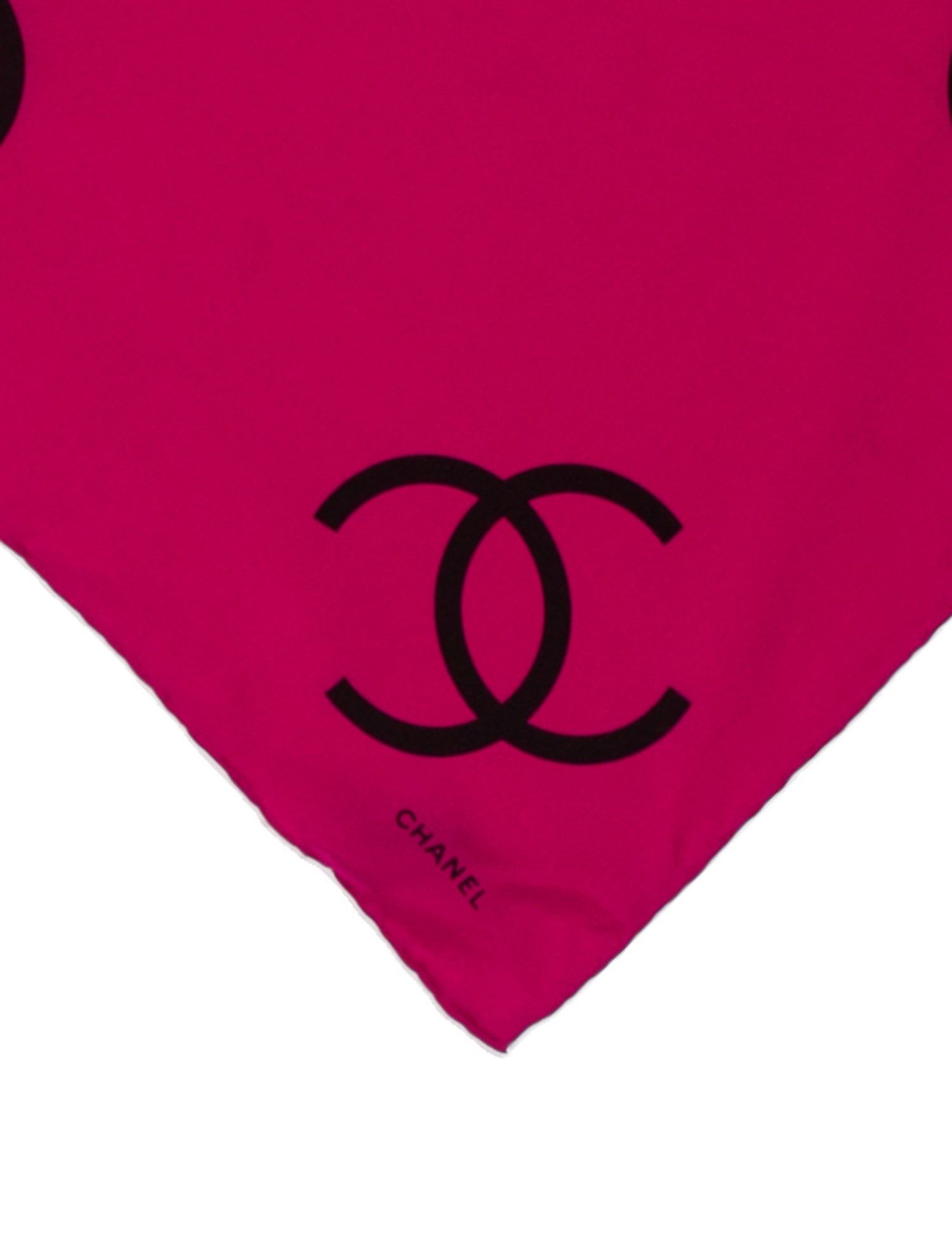 Chanel Silk Interlocking CC Logo Scarf