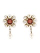 Chanel Faux Pearl, Resin & Strass CC Clip-On Earrings