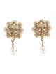 Chanel Faux Pearl, Resin & Strass CC Clip-On Earrings