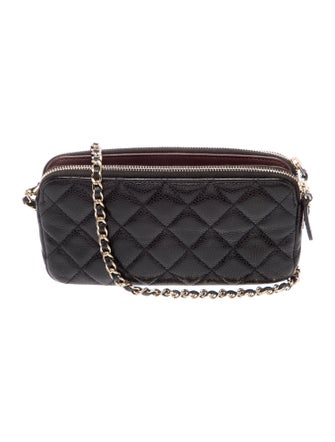 Chanel Double Zip Clutch w/ Chain