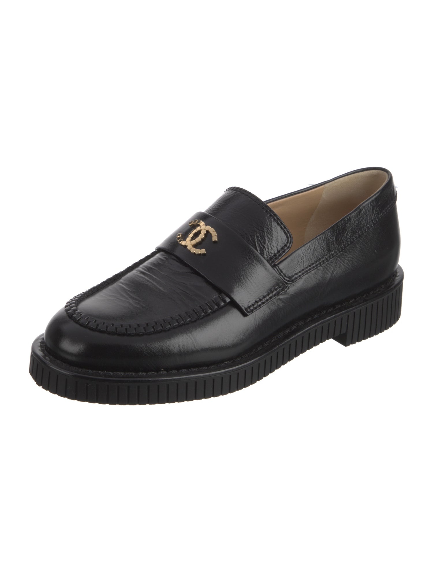 Chanel 2025 Interlocking CC Logo Loafers