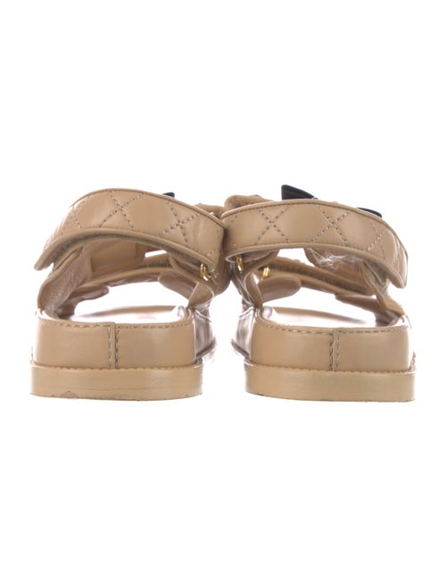 Chanel Interlocking CC Logo Leather Slingback Sandals