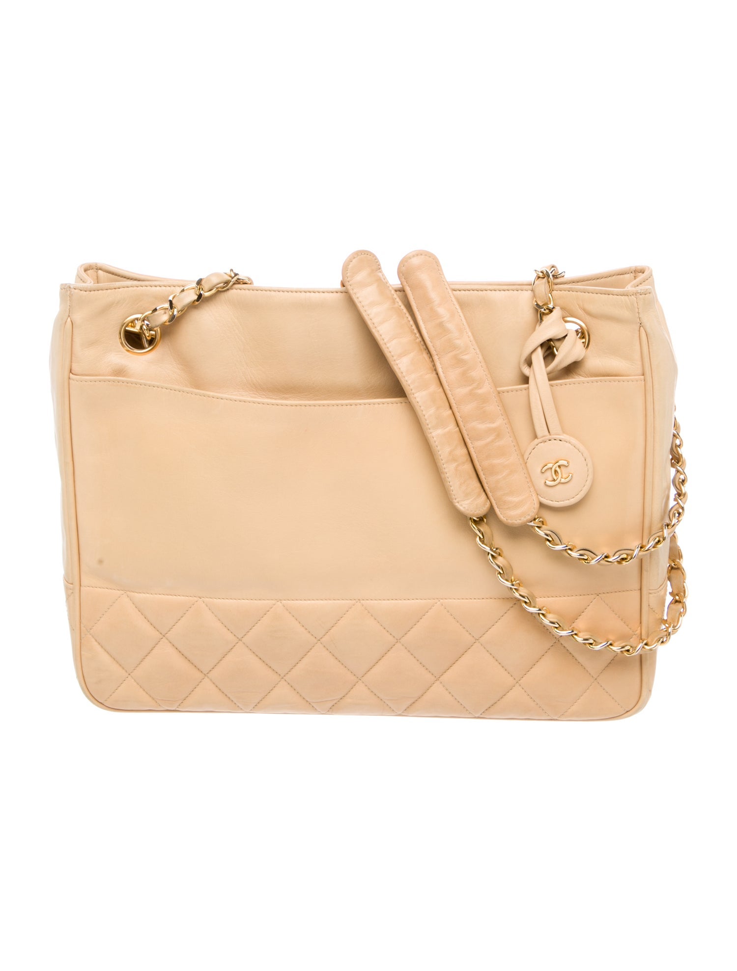 Chanel Quilted Chain Shopping Tote