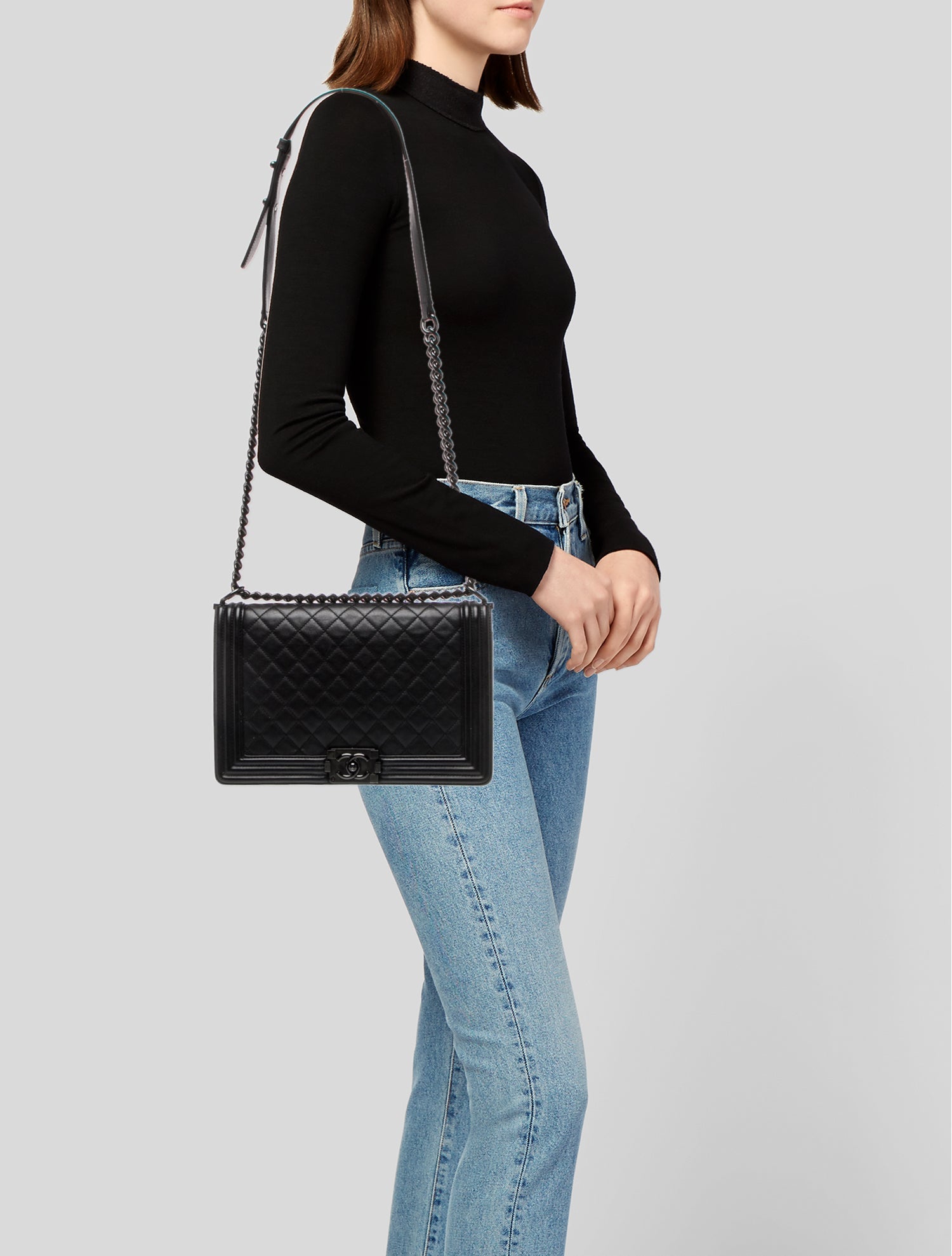 Chanel Large So Black Boy Bag