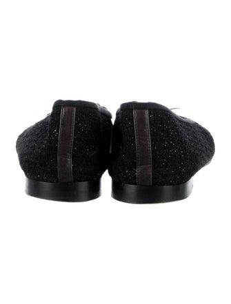 Chanel Interlocking CC Logo Tweed Ballet Flats