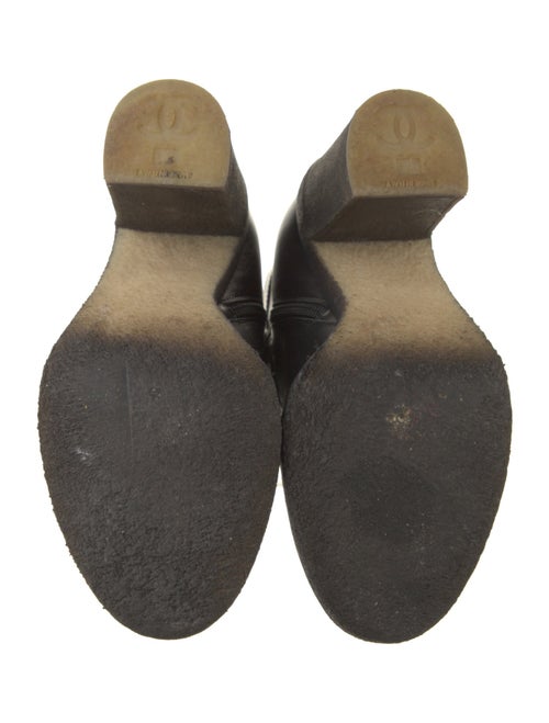 Chanel Interlocking CC Logo Leather Boots