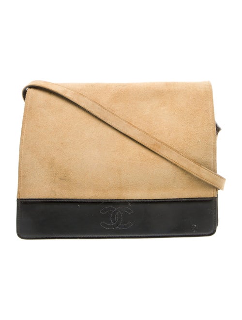 Chanel Suede CC Flap Shoulder Bag