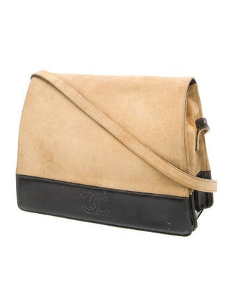 Chanel Suede CC Flap Shoulder Bag