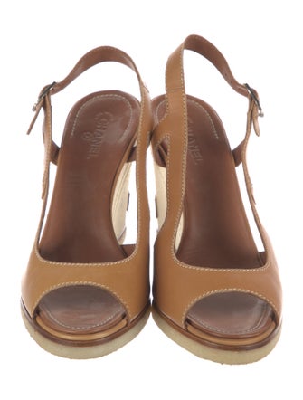 Chanel Leather Slingback Pumps