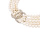 Chanel Faux Pearl & Strass CC Multistrand Necklace