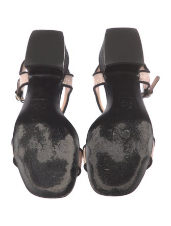 Chanel Interlocking CC Logo Glitter Sandals