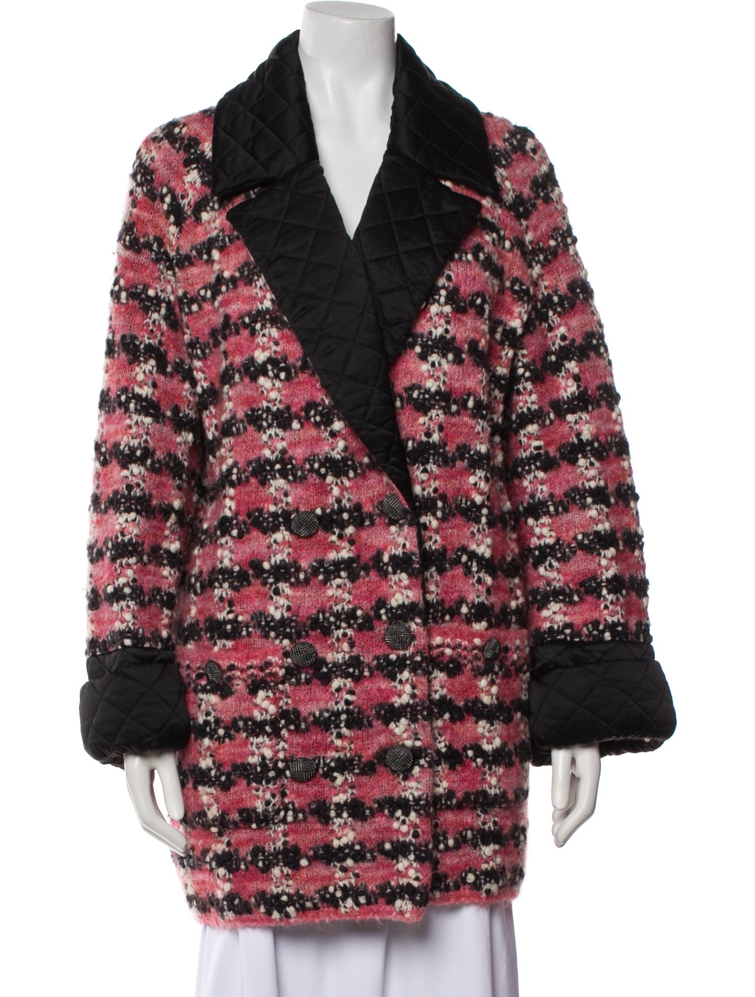 Chanel 2015 Wool Faux Fur Coat