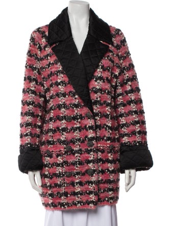 Chanel 2015 Wool Faux Fur Coat