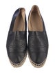 Chanel Interlocking CC Logo Leather Espadrilles