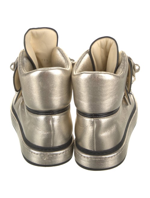 Chanel Interlocking CC Logo Leather Sneakers