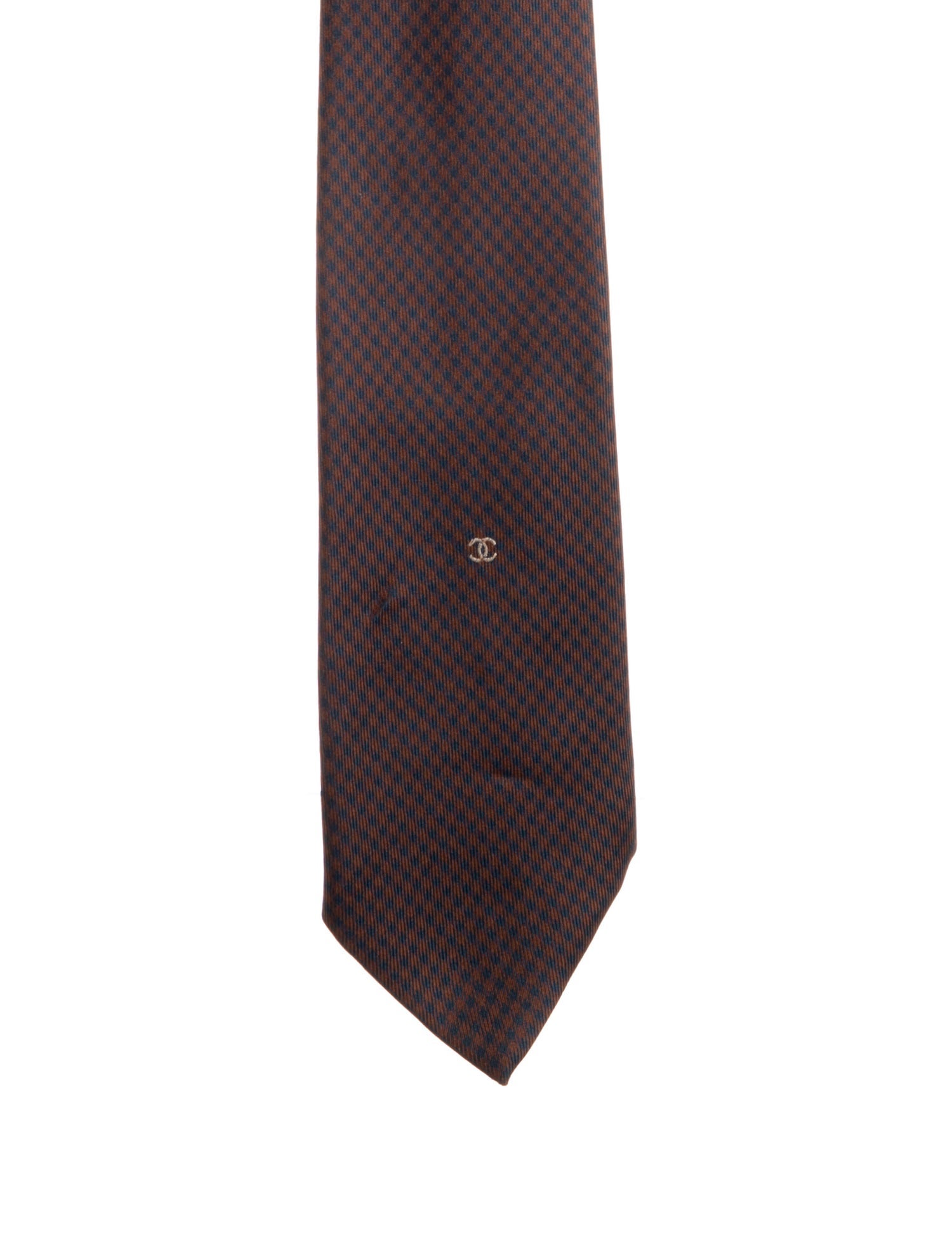 Chanel CC Silk Printed Tie