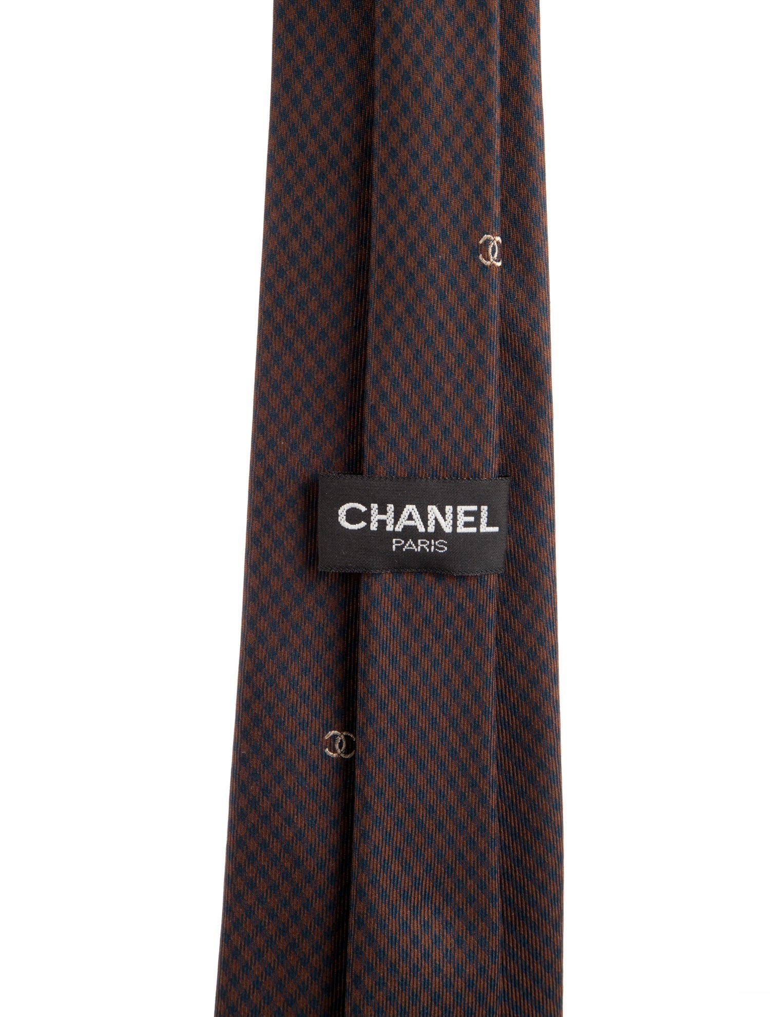 Chanel CC Silk Printed Tie