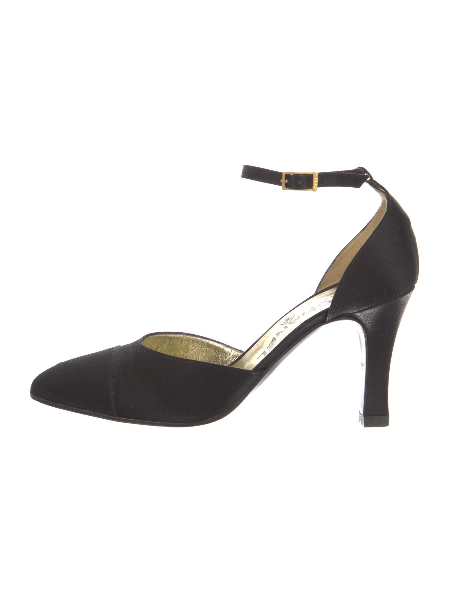 Chanel Vintage Satin D'Orsay Pumps