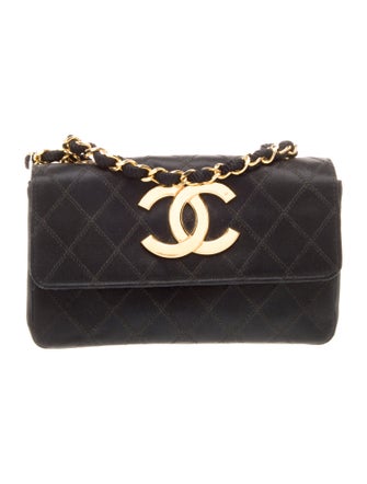 Chanel Satin Quilted Flap Bag