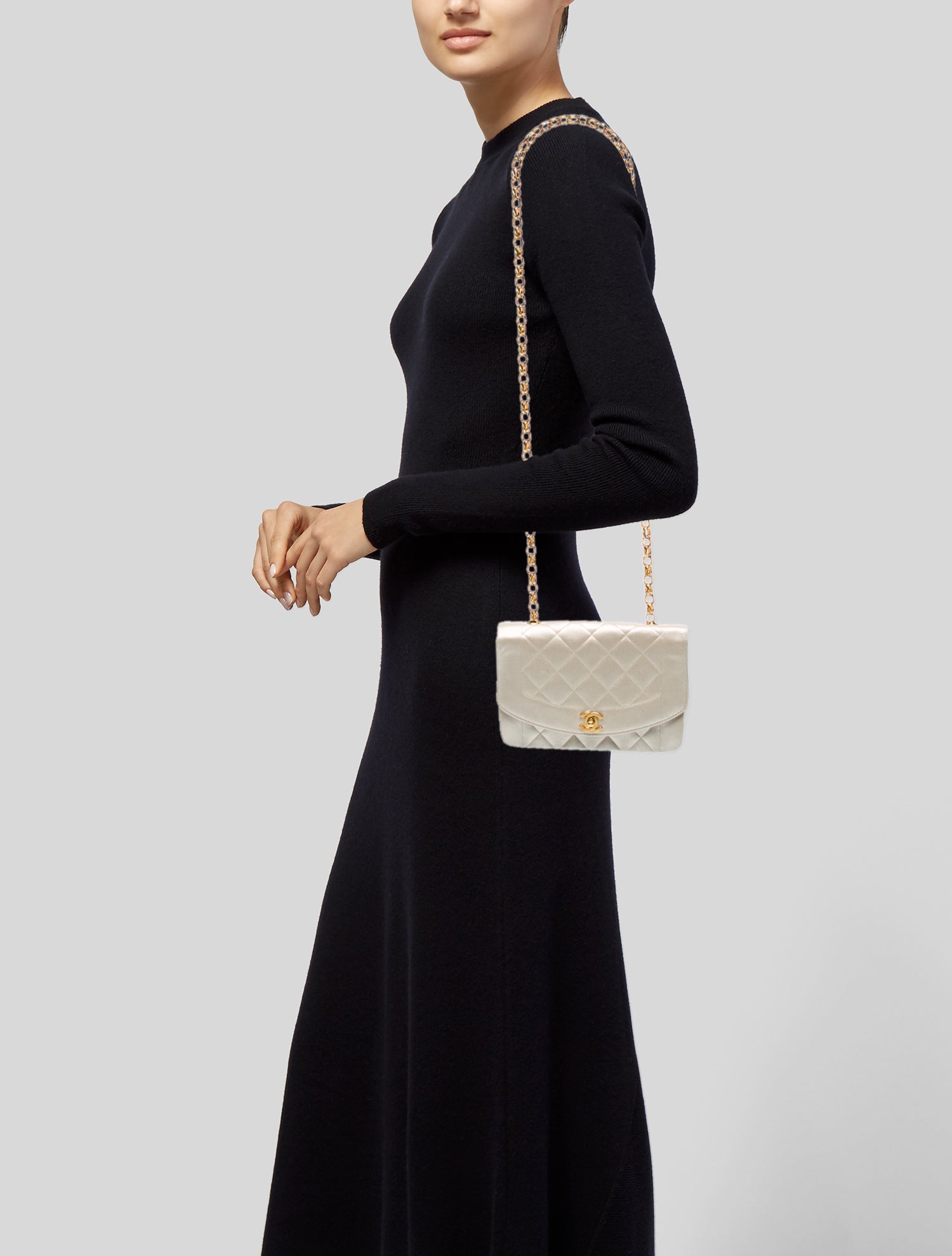 Chanel Mini Satin Diana Flap Bag