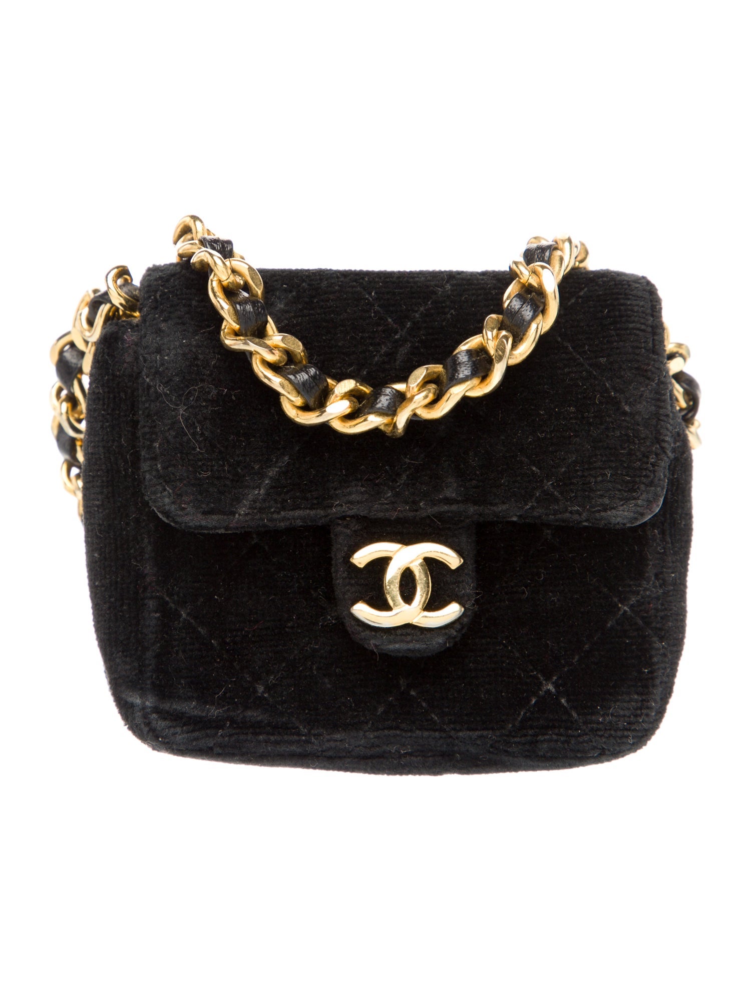 Chanel Micro Velvet Flap Bag