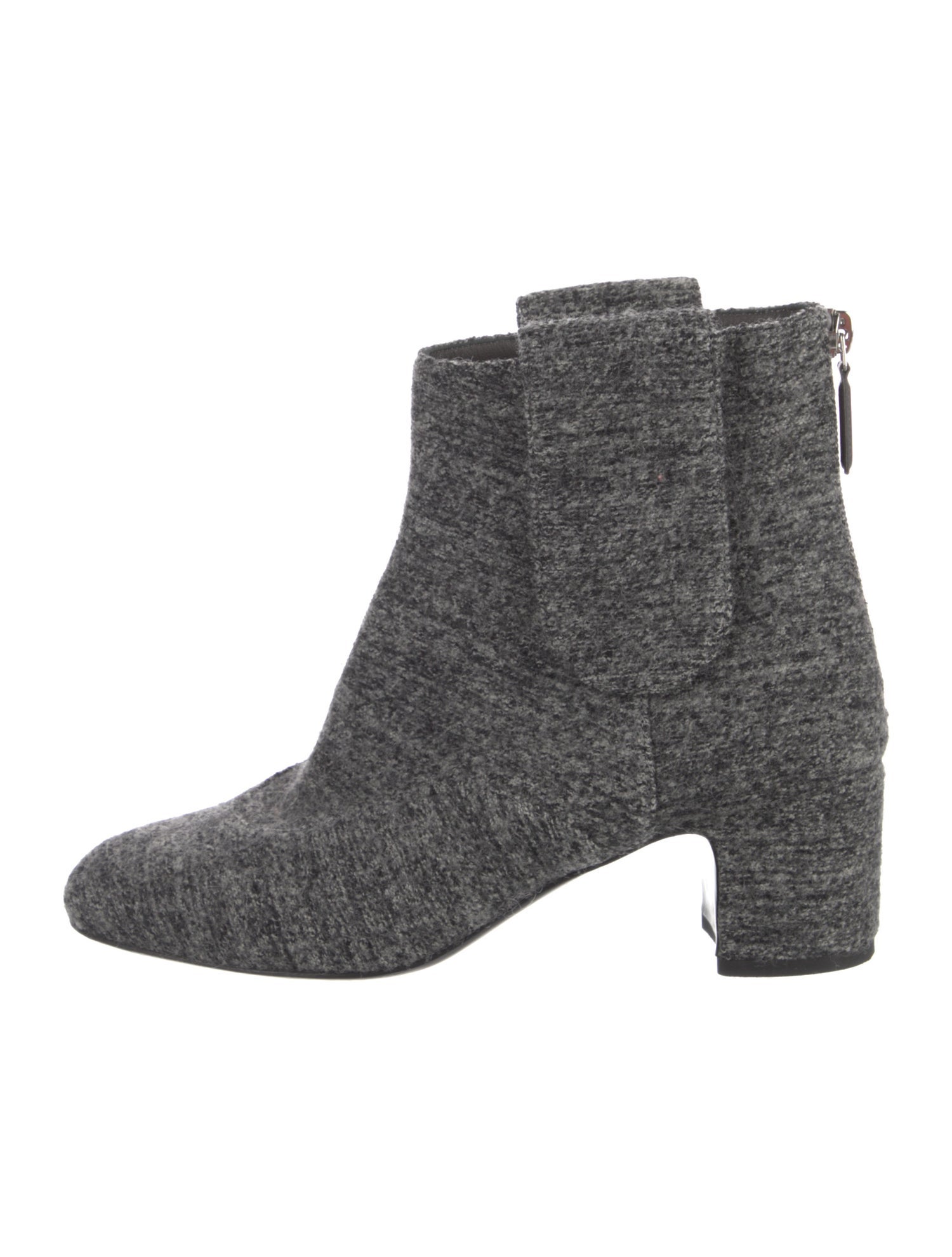 Chanel Interlocking CC Logo Wool Boots