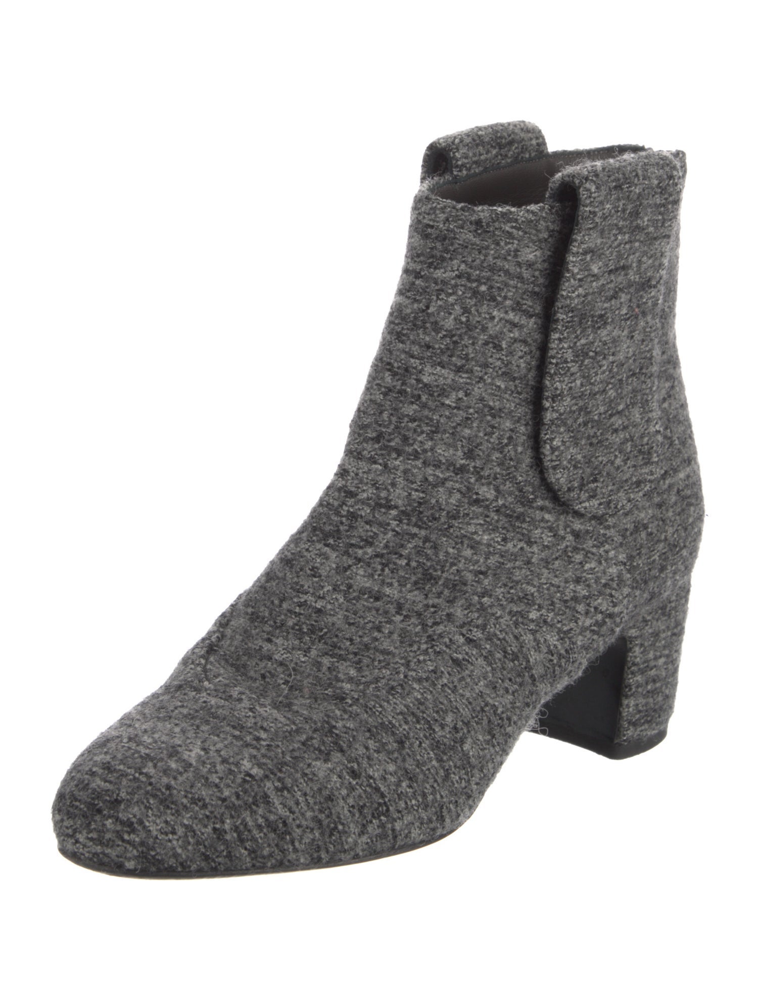 Chanel Interlocking CC Logo Wool Boots