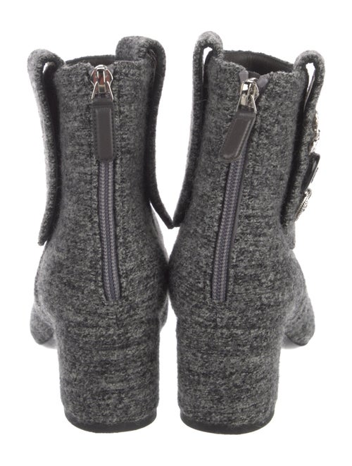 Chanel Interlocking CC Logo Wool Boots