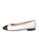 Chanel Interlocking CC Logo Leather Ballet Flats