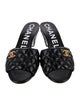 Chanel Interlocking CC Logo Leather Slides