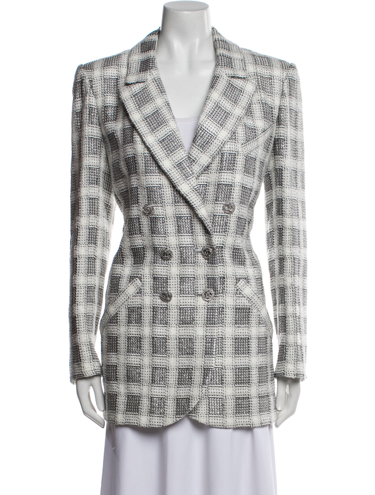 Chanel 2020 Plaid Print Blazer