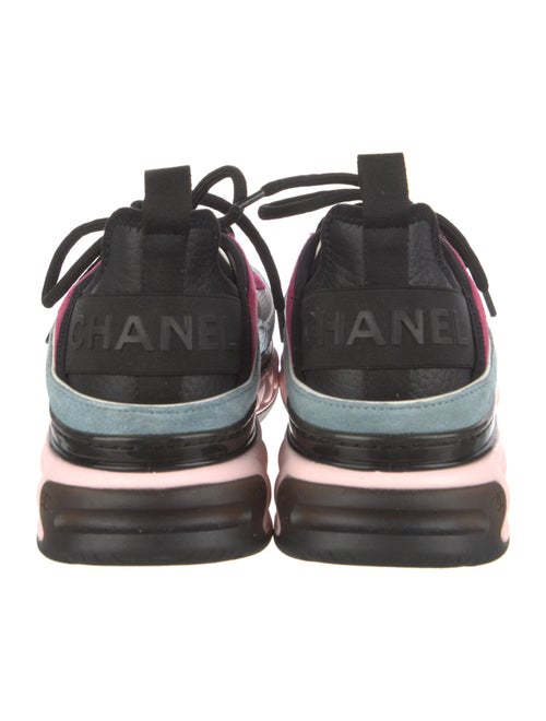 Chanel Interlocking CC Logo Suede Sneakers